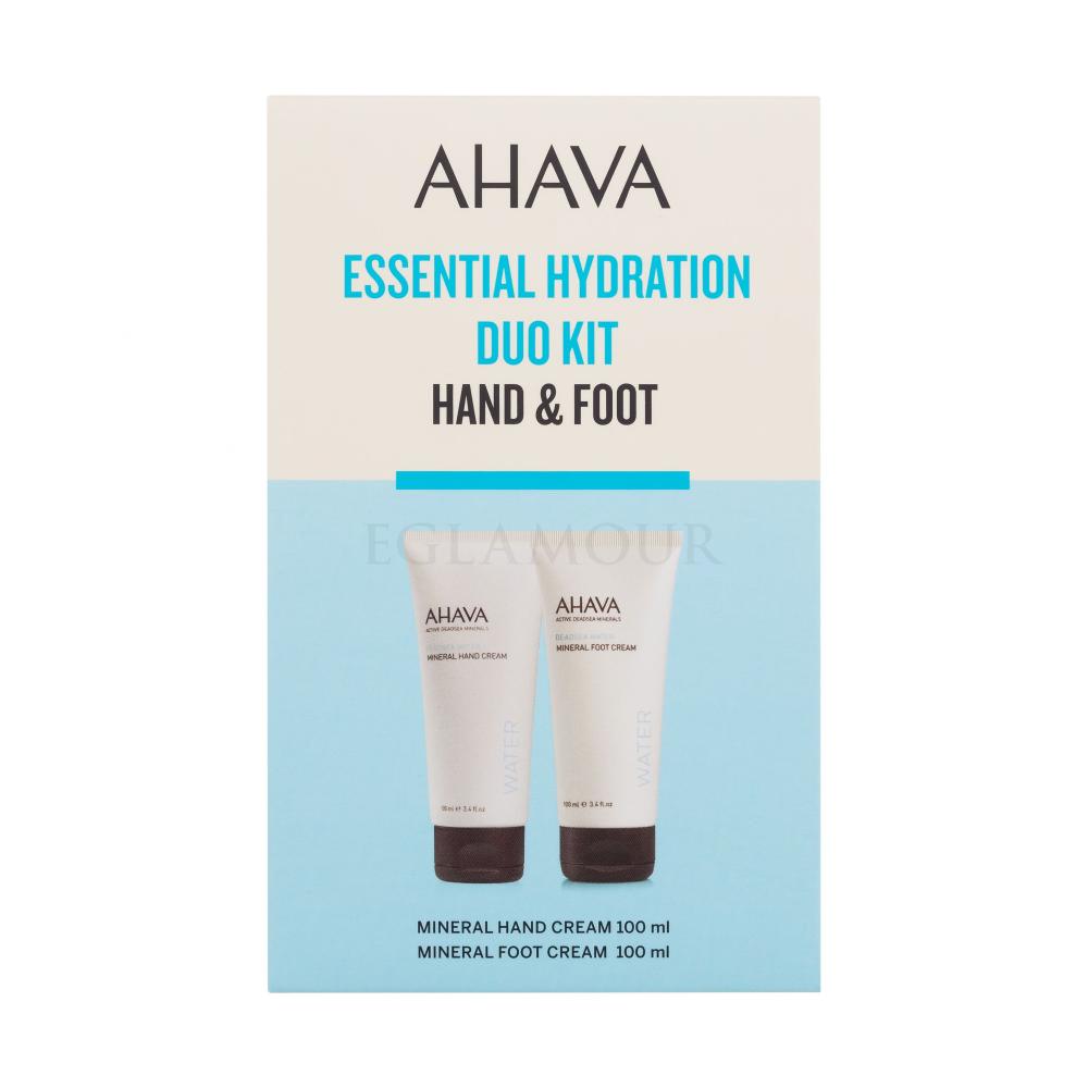 AHAVA Deadsea Water Essential Hydration Duo Kit Geschenkset Handcreme  Deadsea Water Mineral Hand Cream 100 ml + Fußcreme Deadsea Water Mineral  Foot Cream 100 ml