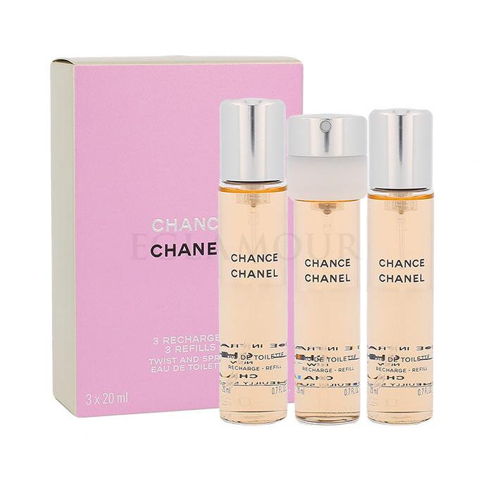 Chanel Chance Eau de Toilette für Frauen Nachfüllung 3x20 ml