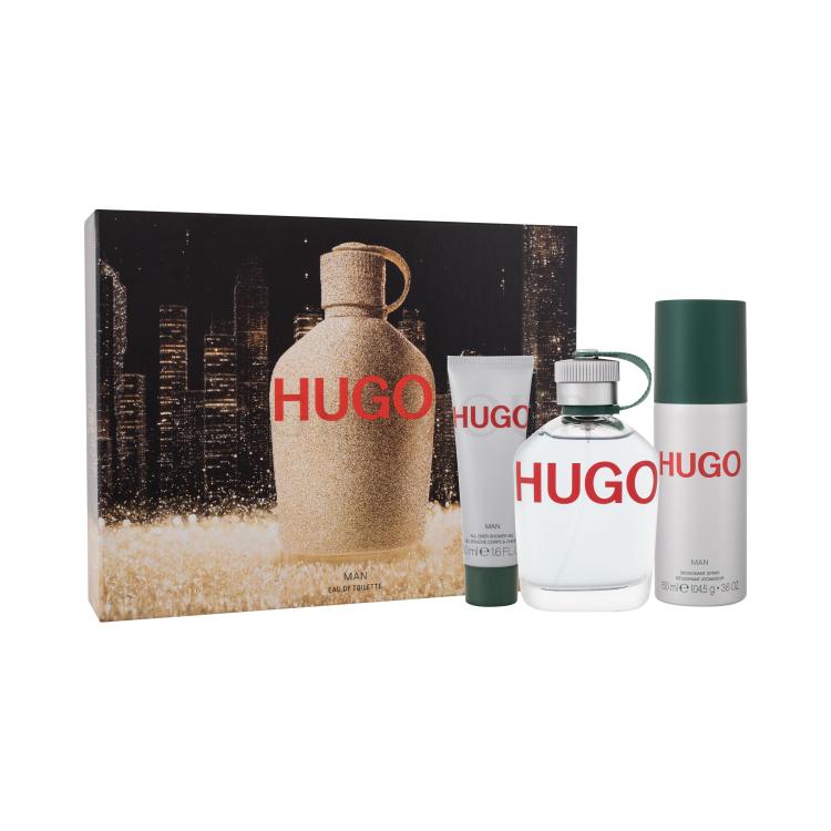 HUGO BOSS Hugo Man Geschenkset Edt 125 ml + Deodorant 150 ml + Duschgel 50 ml