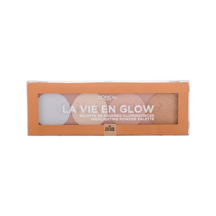 L&#039;Oréal Paris Wake Up &amp; Glow La Vie En Glow Highlighter für Frauen 5 g Farbton  002 Cool Glow