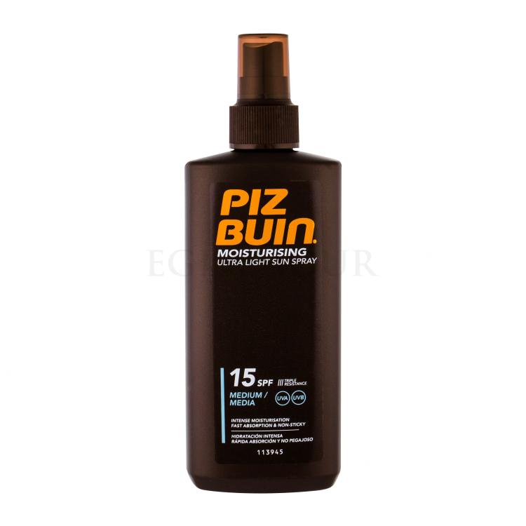 PIZ BUIN Moisturising Ultra Light Sun Spray SPF15 Sonnenschutz 200 ml