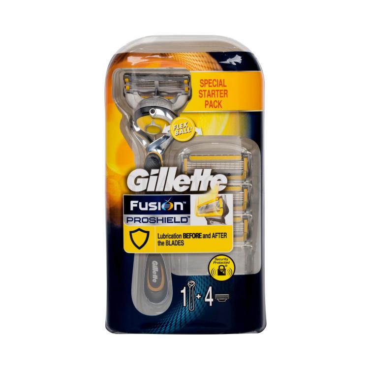 Gillette ProShield Geschenkset Maszynka do golenia z jedną głowicą 1 szt + Zapasowa głowica 3 szt