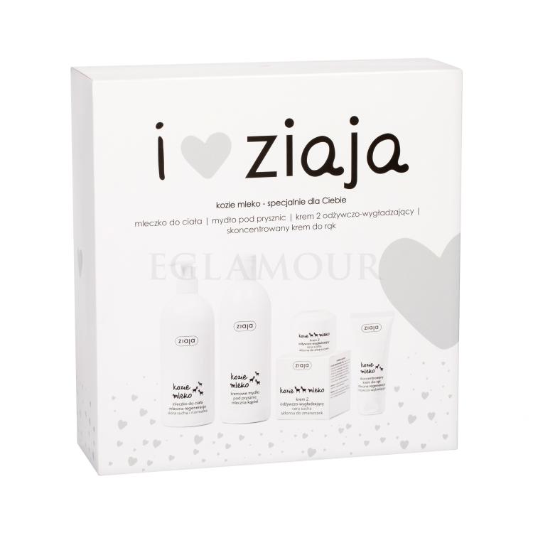 Ziaja Goat´s Milk Geschenkset Cremiges Duschgel 500 ml + Körpermilch 400 ml + Tagespflege für Gesicht 50 ml + Handcreme 50 ml