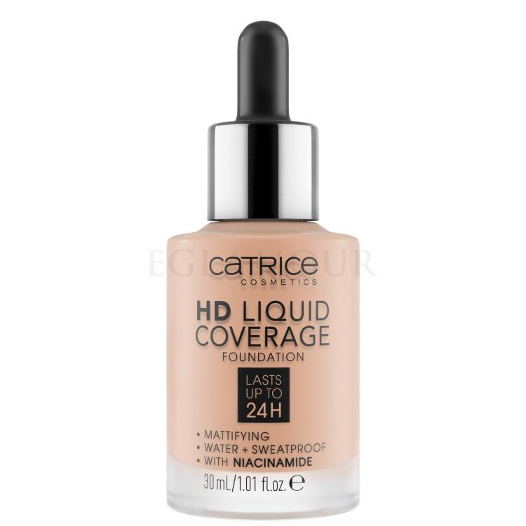 Catrice HD Liquid Coverage 24H Foundation für Frauen 30 ml Farbton  020 Rose Beige