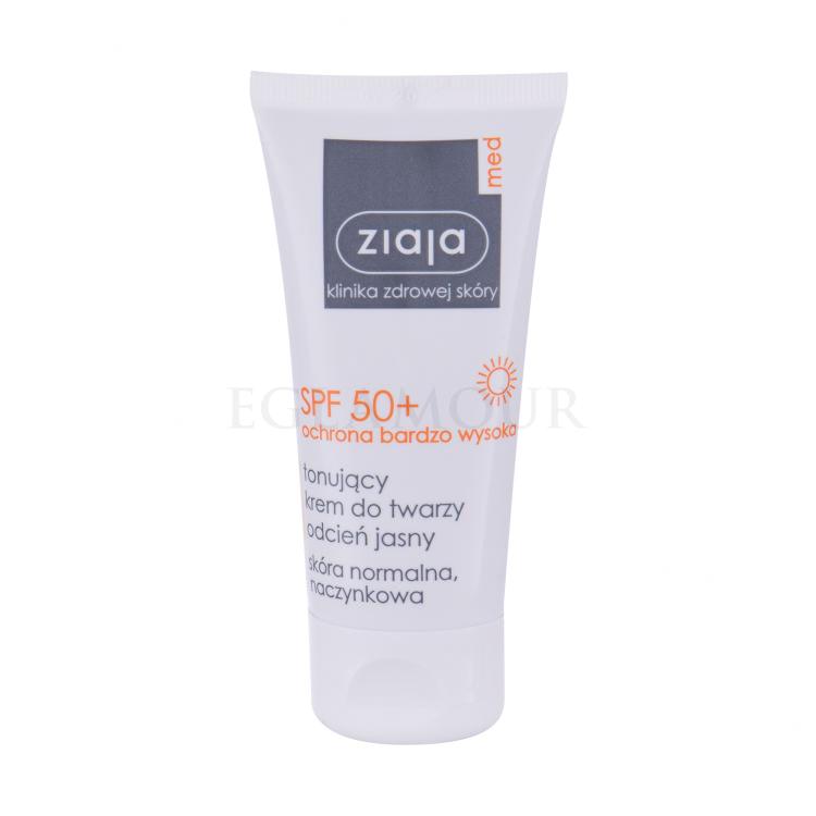 Ziaja Med Protective Tinted SPF50+ Sonnenschutz fürs Gesicht für Frauen 50 ml Farbton  Light