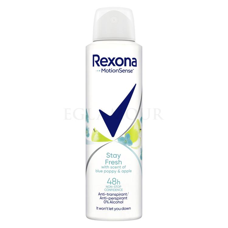 Rexona MotionSense Stay Fresh Blue Poppy &amp; Apple Antiperspirant für Frauen 150 ml