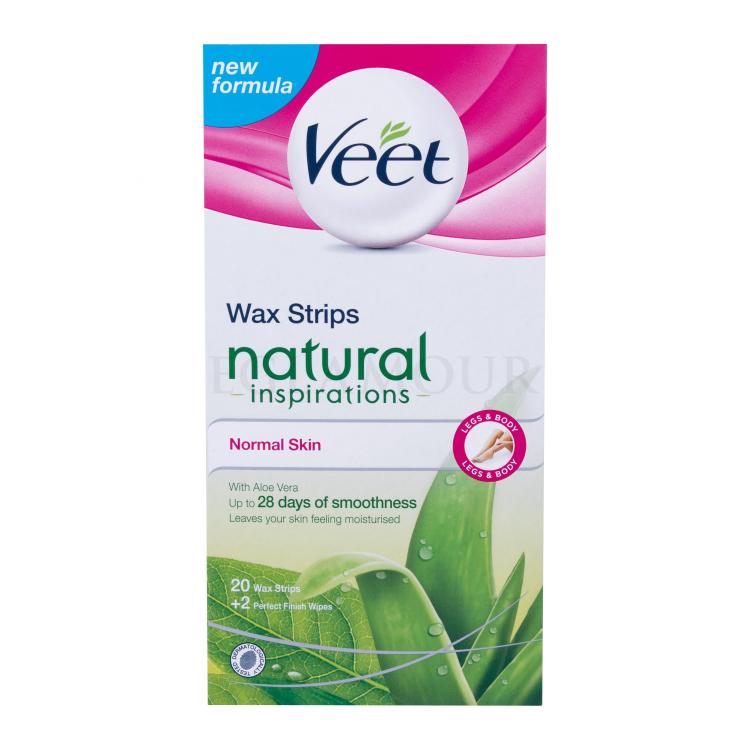 Veet Natural Inspirations™ Wax Strips Normal Skin Depilationspräparat für Frauen 20 St.