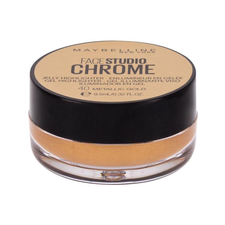 Maybelline FaceStudio Chrome Highlighter für Frauen 9,5 ml Farbton  40 Metallic Gold