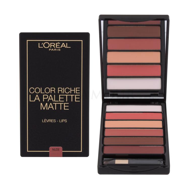 L&#039;Oréal Paris Color Riche La Palette Matte Lippenstift für Frauen 6 g Farbton  Nude