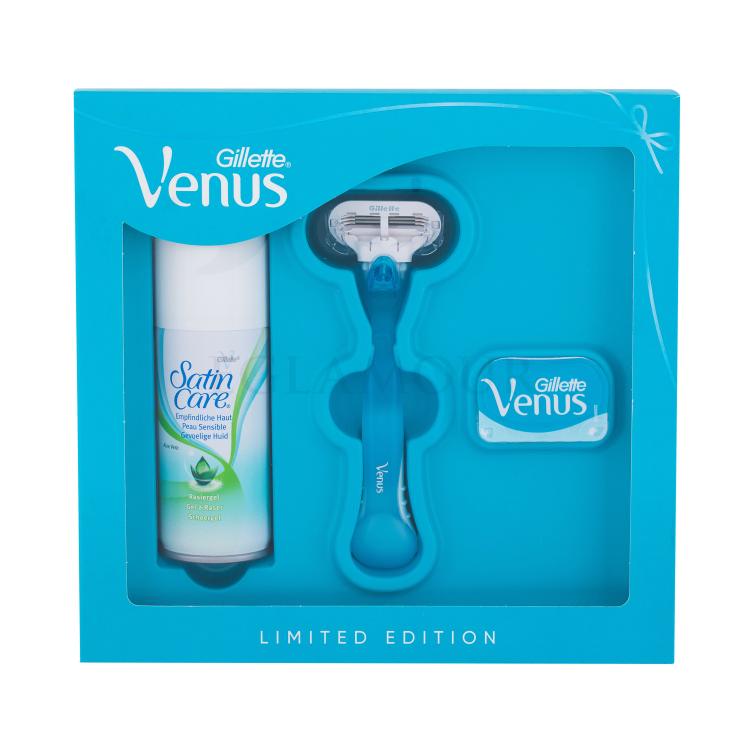 Gillette Venus Geschenkset Rasierer mit 1 Klinge Venus 1 St. + Ersatzklinge Venus 1 St. + Rasiergel Satin Care 75 ml