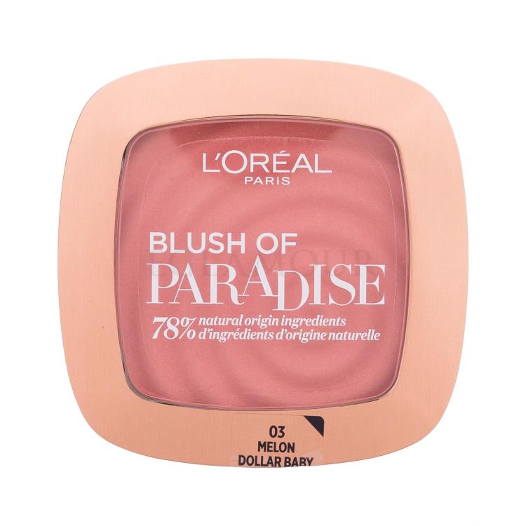 L&#039;Oréal Paris Blush Of Paradise Rouge für Frauen 9 g Farbton  03 Melon Dollar Baby