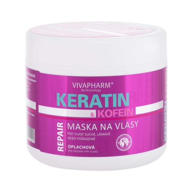 Vivaco VivaPharm Keratin &amp; Caffeine Haarmaske für Frauen 600 ml