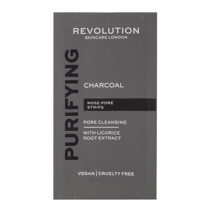 Revolution Skincare Purifying Charcoal Nose Pore Strips Reinigungstücher für Frauen 6 St.