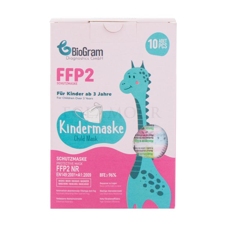 BioGram Face Mask FFP2 Girls Mundschutz und Respirator für Kinder 10 St.