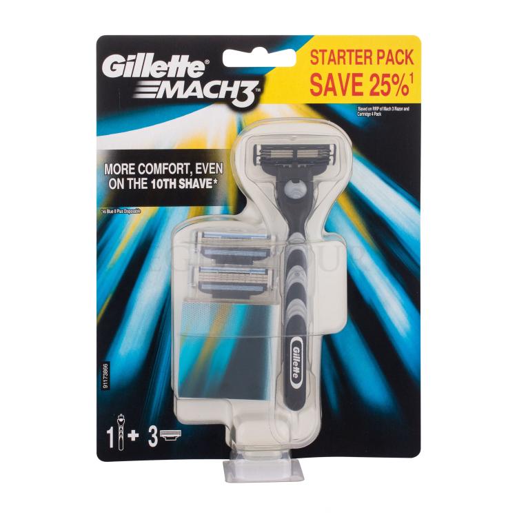 Gillette Mach3 Geschenkset Rasierer mit einer Klinge Mach3 1 St. + Ersatzklinge Mach3 2 St.