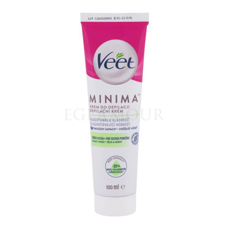 Veet Minima Hair Removal Cream Dry Skin Depilationspräparat für Frauen 100 ml