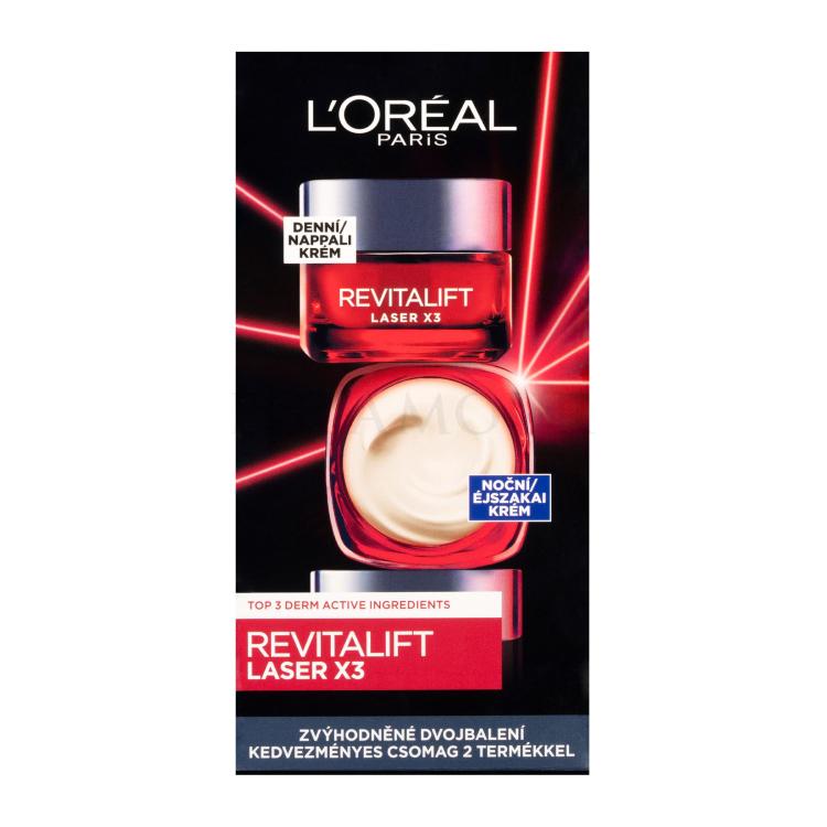 L&#039;Oréal Paris Revitalift Laser X3 Day Cream Geschenkset Tagescreme Revitalift Laser X3 50 ml + Nachtcreme Revitalift Laser X3 50 ml