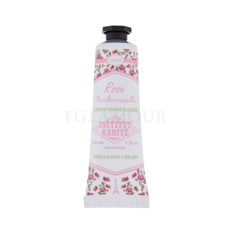 Institut Karité Light Hand Cream Rose Mademoiselle Handcreme für Frauen 30 ml