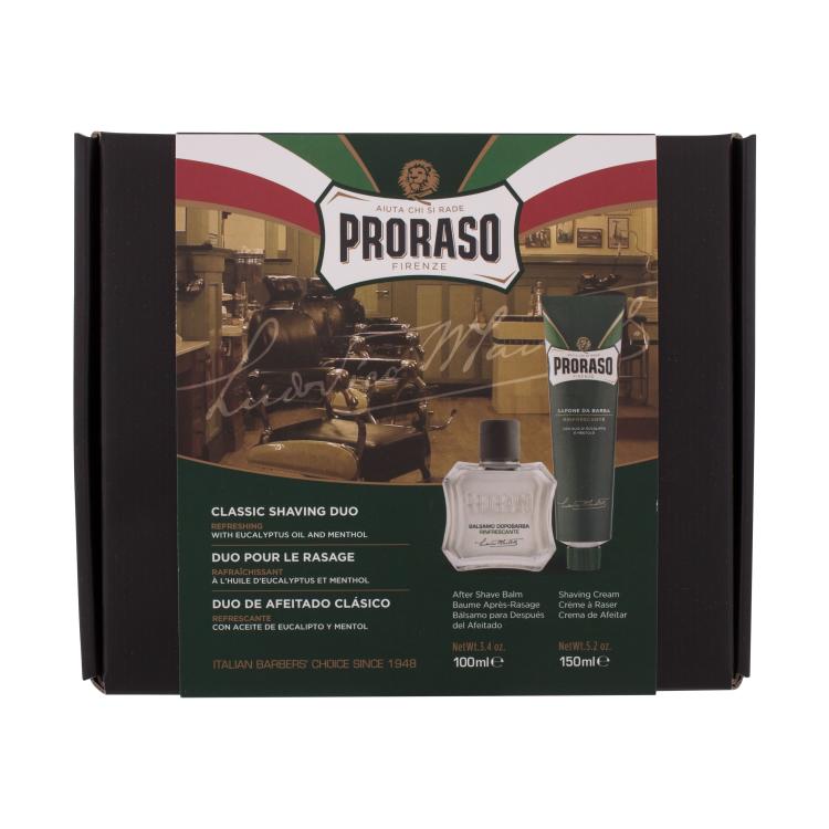 PRORASO Green Classic Shaving Duo Geschenkset After Shave Balsam Green 100 ml + After Shave Creme Green 150 ml