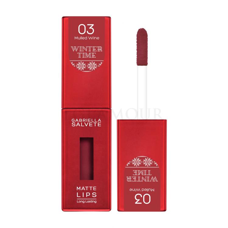 Gabriella Salvete Winter Time Matte Lips Lippenstift für Frauen 4,5 ml Farbton  03 Mulled Wine