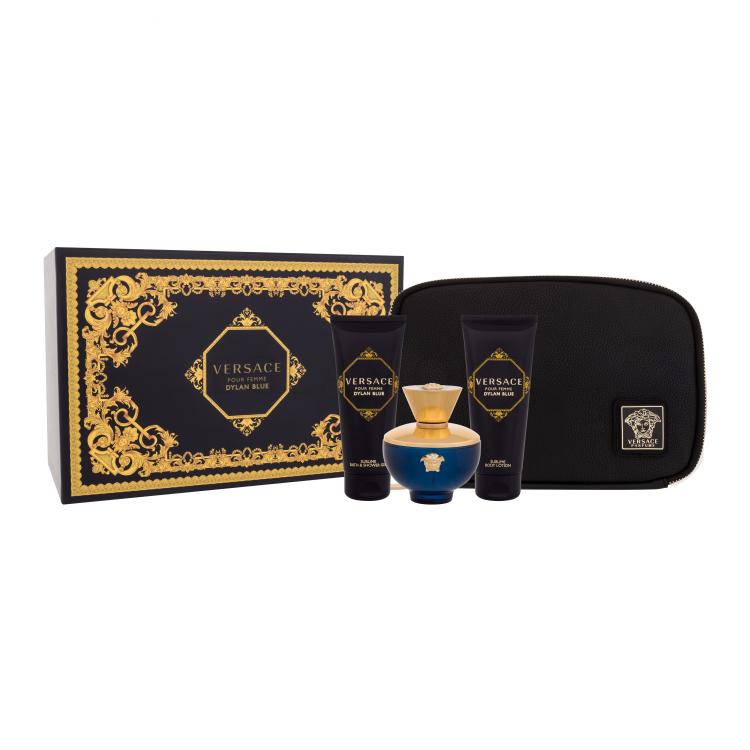 Versace Pour Femme Dylan Blue Geschenkset Eau de Parfum 100 ml + Körpermilch 100 ml + Duschgel 100 ml + Kosmetiketui