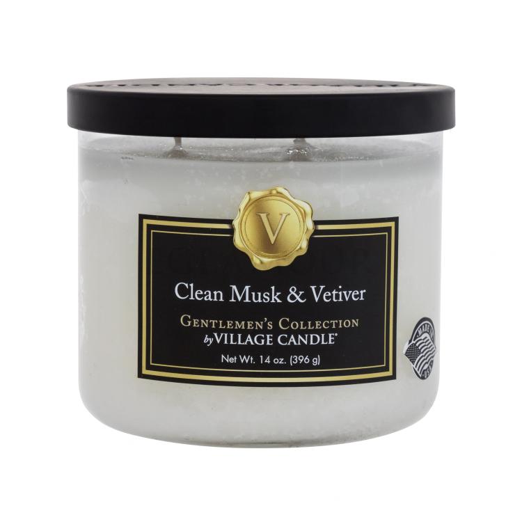 Village Candle Gentlemen&#039;s Collection Clean Musk &amp; Vetiver Duftkerze für Herren 396 g