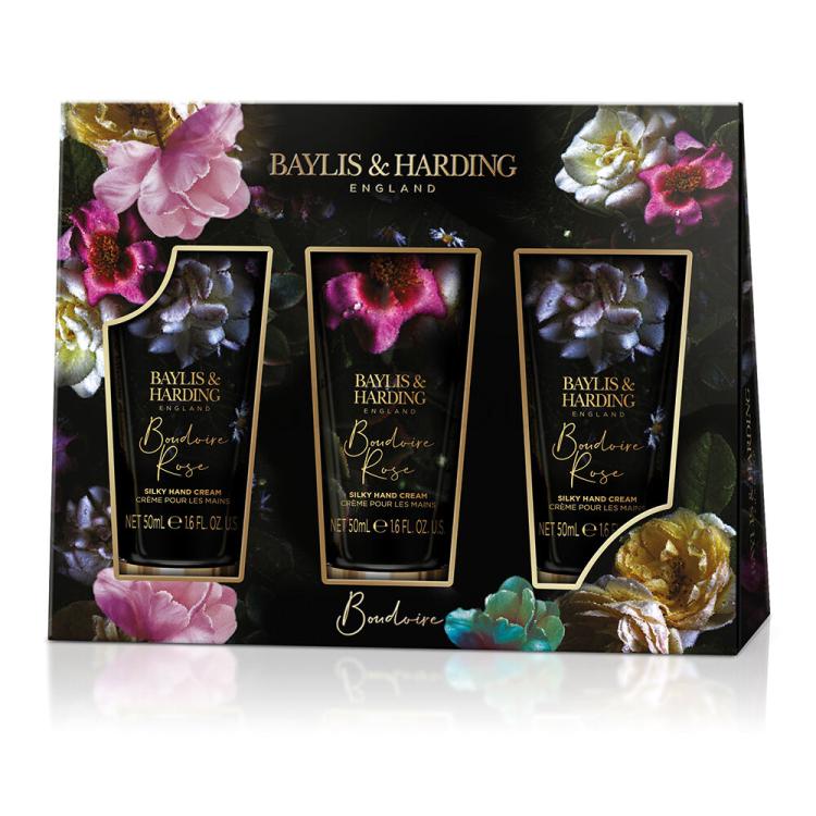 Baylis &amp; Harding Boudoire Rose Geschenkset Handcreme Boudoire Rose 3 x 50 ml