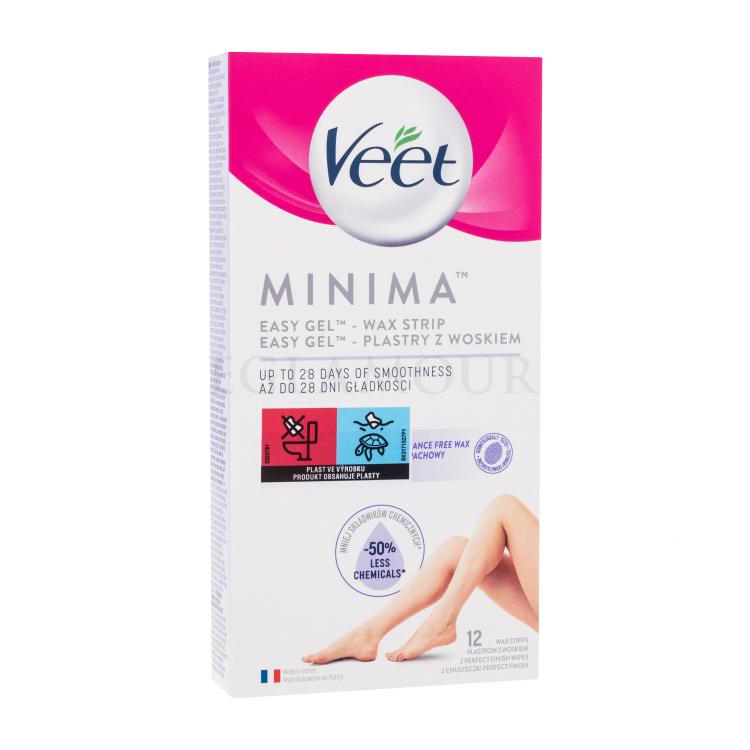 Veet Minima Easy-Gel™ Wax Strips Legs &amp; Body Depilationspräparat für Frauen 12 St.