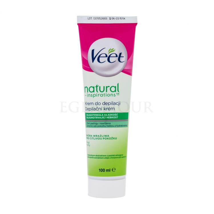 Veet Natural Inspirations™ Hair Removal Cream Sensitive Skin Depilationspräparat für Frauen 100 ml