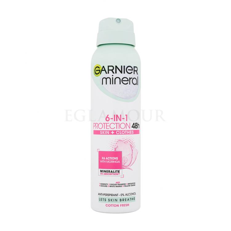 Garnier Mineral Protection 6-in-1 Cotton Fresh 48h Antiperspirant für Frauen 150 ml