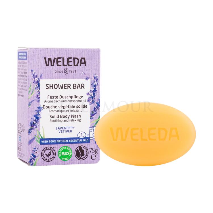 Weleda Shower Bar Lavender + Vetiver Seife für Frauen 75 g