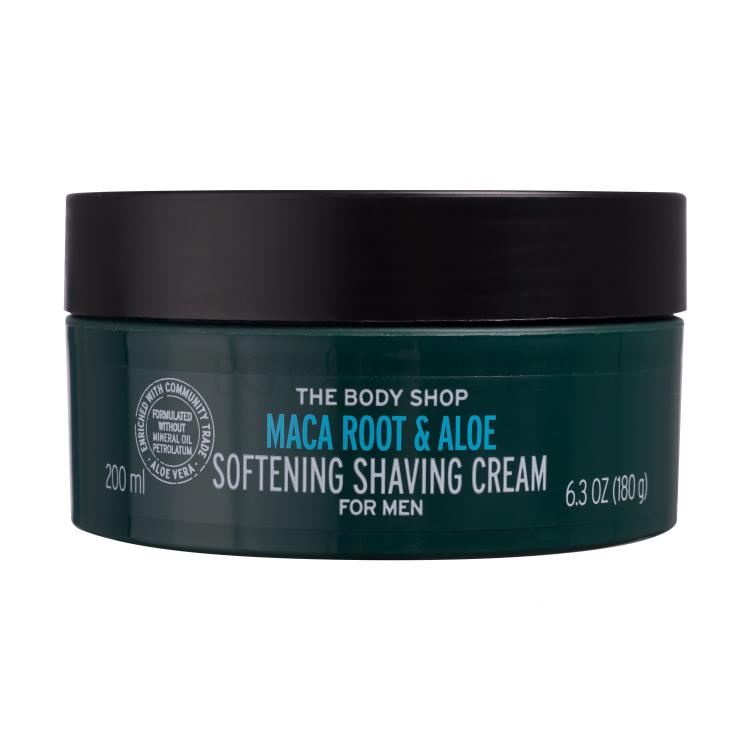 The Body Shop Maca Root &amp; Aloe Softening Shaving Cream Rasiercreme für Herren 200 ml