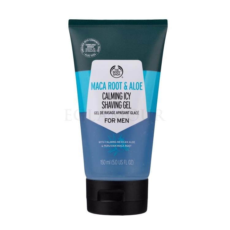The Body Shop Maca Root &amp; Aloe Calming Icy Shaving Gel Rasiergel für Herren 150 ml
