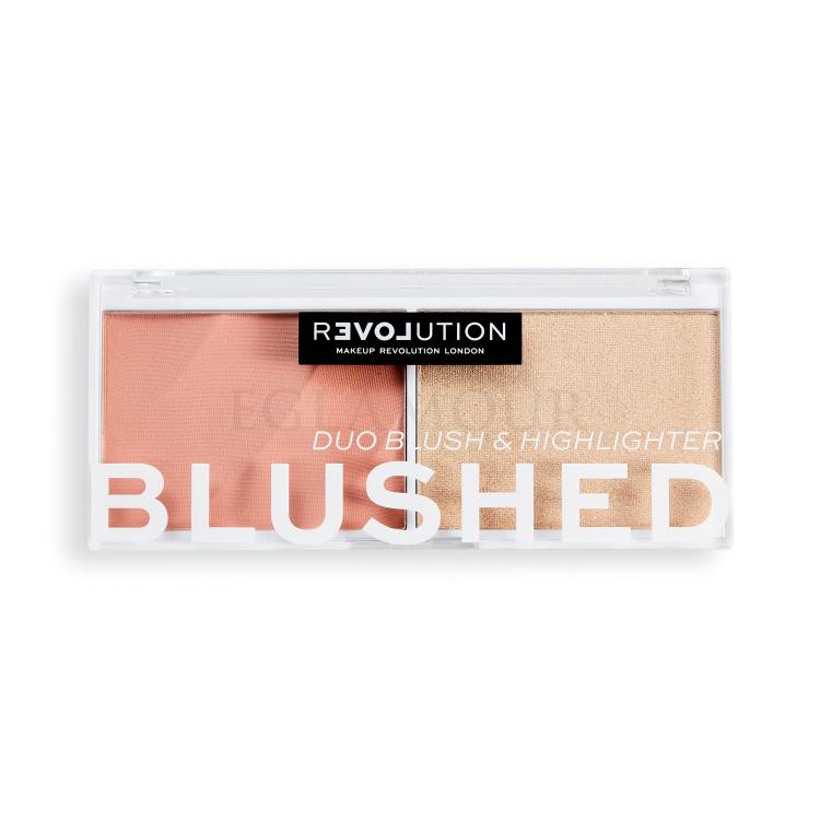 Revolution Relove Colour Play Blushed Duo Blush &amp; Highlighter Contouring Palette für Frauen 5,8 g Farbton  Sweet