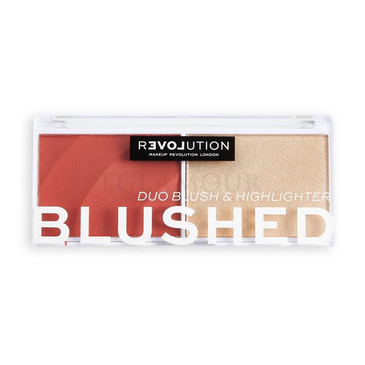 Revolution Relove Colour Play Blushed Duo Blush &amp; Highlighter Contouring Palette für Frauen 5,8 g Farbton  Daydream