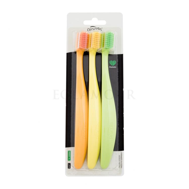 Promis Toothbrush Soft Zahnbürste 3 St. Farbton  Orange, Yellow, Green