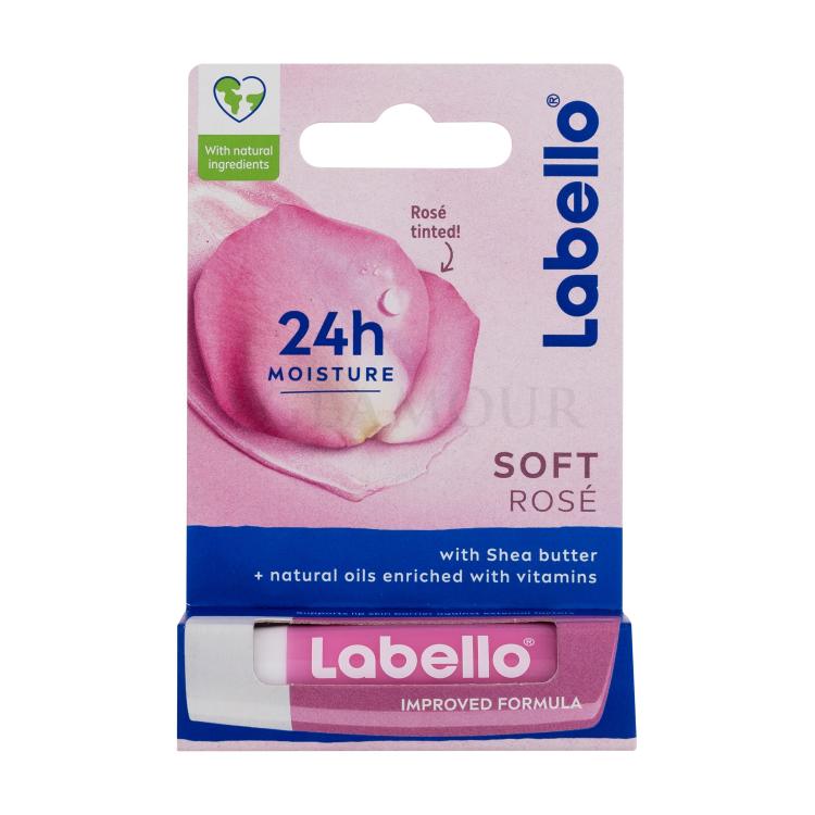 Labello Soft Rosé 24h Moisture Lip Balm Lippenbalsam für Frauen 4,8 g
