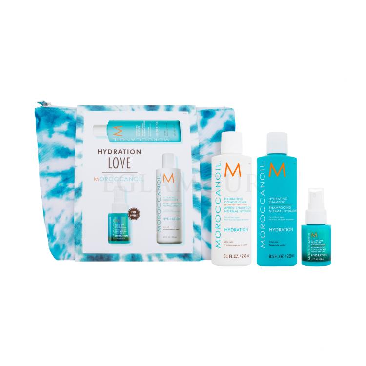 Moroccanoil Hydration Love Geschenkset Hydrating Shampoo 250 ml + Hydrating Conditioner 250 ml + All In One Leave-In Conditioner 50 ml + Kosmetiketui