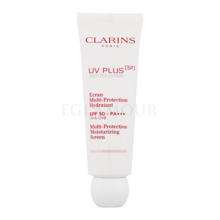 Clarins UV Plus 5P Multi-Protection Moisturizing Screen SPF50 Sonnenschutz fürs Gesicht für Frauen 50 ml Farbton  Rose