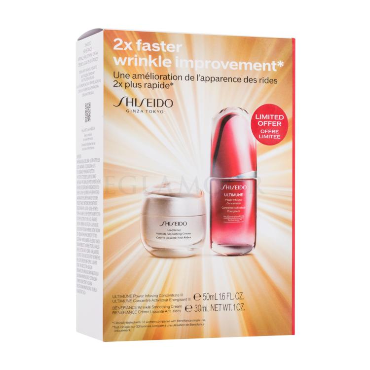 Shiseido Ultimune Power Infusing Concentrate Geschenkset Gesichtsserum Ultimune Power Infusing Concentrate 50 ml + Tagescreme Benefiance Wrinkle Smoothing Cream 30 ml