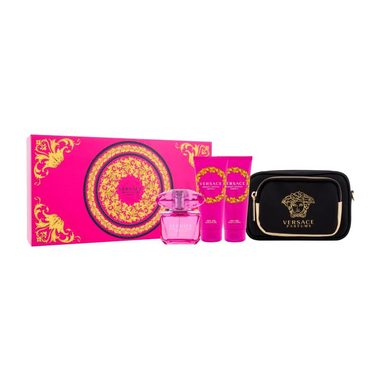 Versace Bright Crystal Absolu Geschenkset Eau de Parfum 90 ml + Körpermilch 100 ml + Duschgel 100 ml + Handtasche