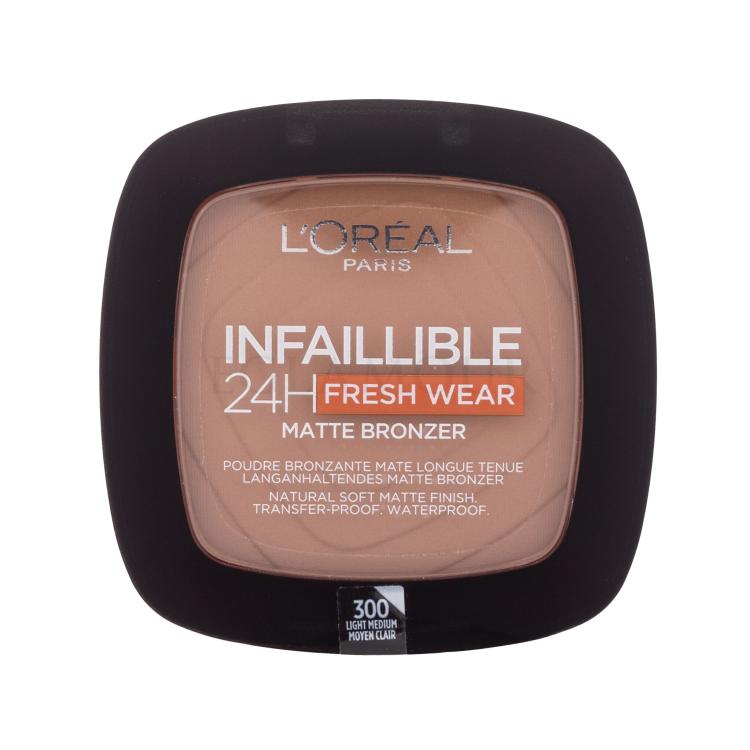 L&#039;Oréal Paris Infaillible 24H Fresh Wear Matte Bronzer Bronzer für Frauen 9 g Farbton  300 Light Medium