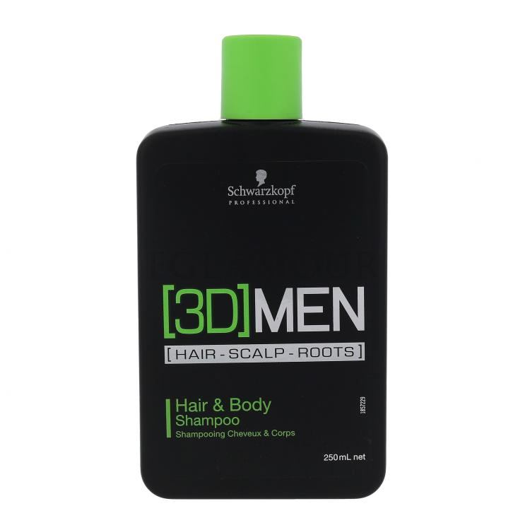 Schwarzkopf Professional 3DMEN Hair &amp; Body Shampoo für Herren 250 ml