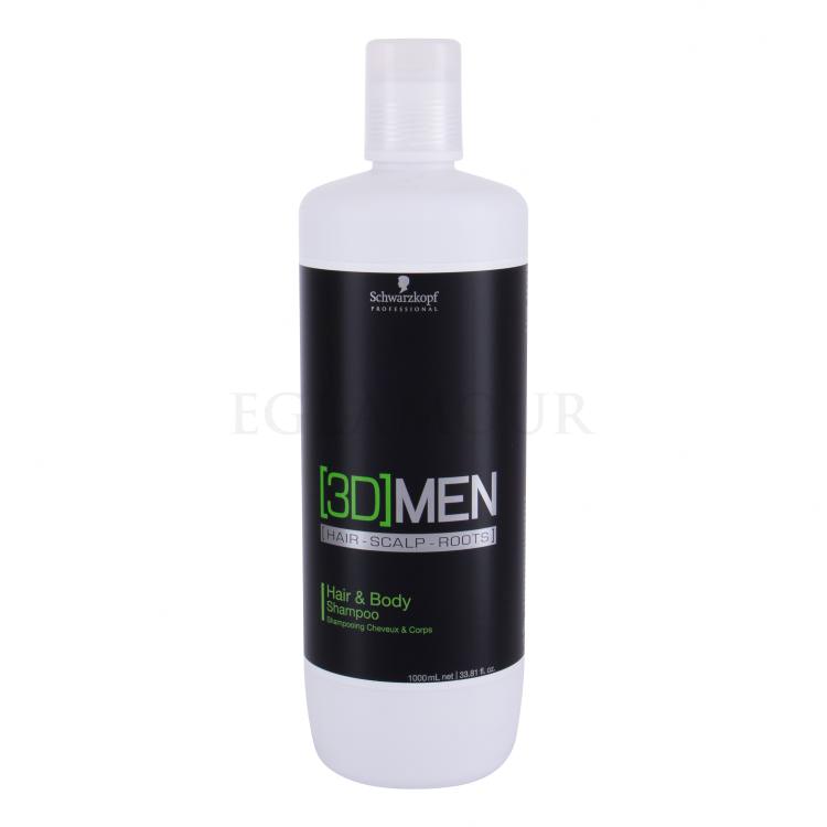 Schwarzkopf Professional 3DMEN Hair &amp; Body Shampoo für Herren 1000 ml