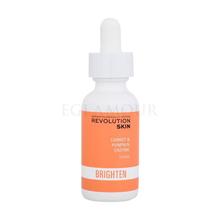 Revolution Skincare Brighten Carrot &amp; Pumpkin Enzyme Serum Gesichtsserum für Frauen 30 ml