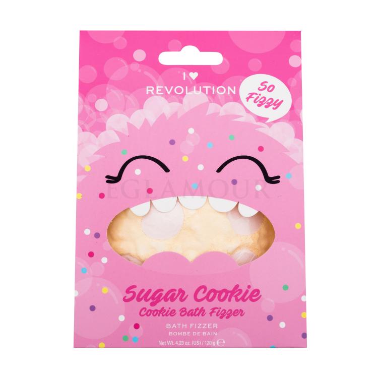 I Heart Revolution Cookie Bath Fizzer Sugar Cookie Badebombe für Frauen 120 g