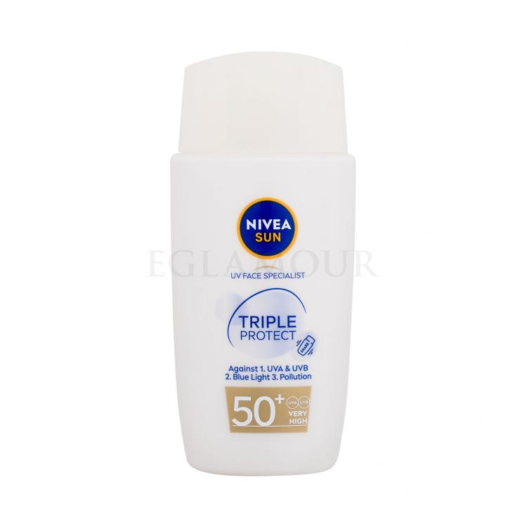 Nivea Sun Triple Protect Ultra-Light Hydrating Fluid SPF50+ Sonnenschutz fürs Gesicht 40 ml