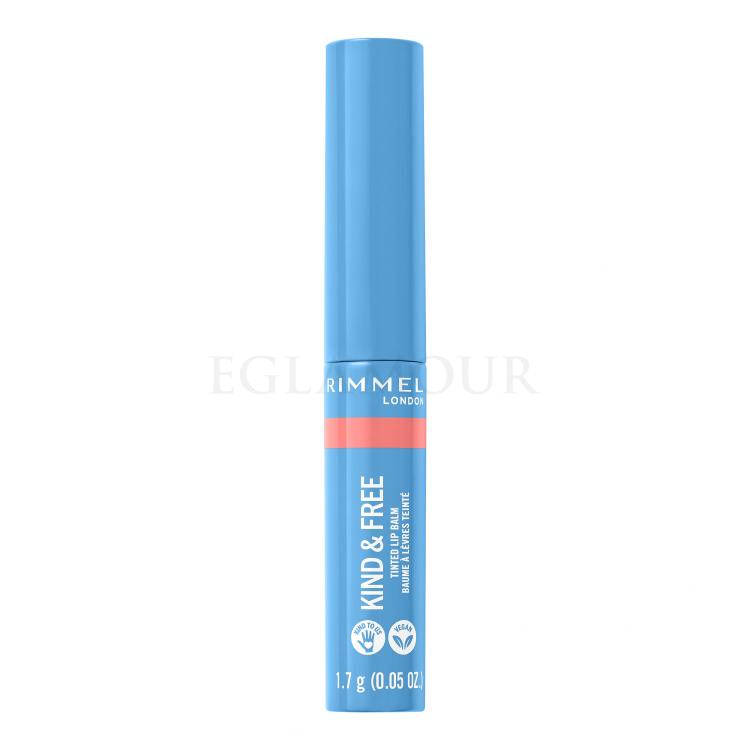 Rimmel London Kind &amp; Free Tinted Lip Balm Lippenbalsam für Frauen 4 g Farbton  004 Hibiscus Blaze