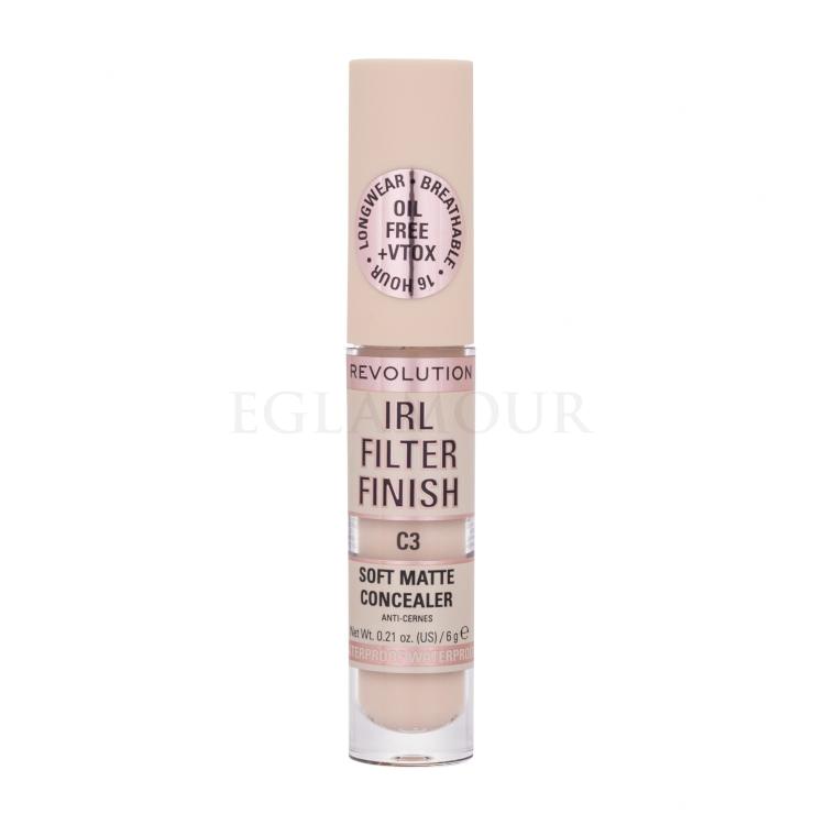Makeup Revolution London IRL Filter Finish Soft Matte Concealer Concealer für Frauen 6 g Farbton  C3