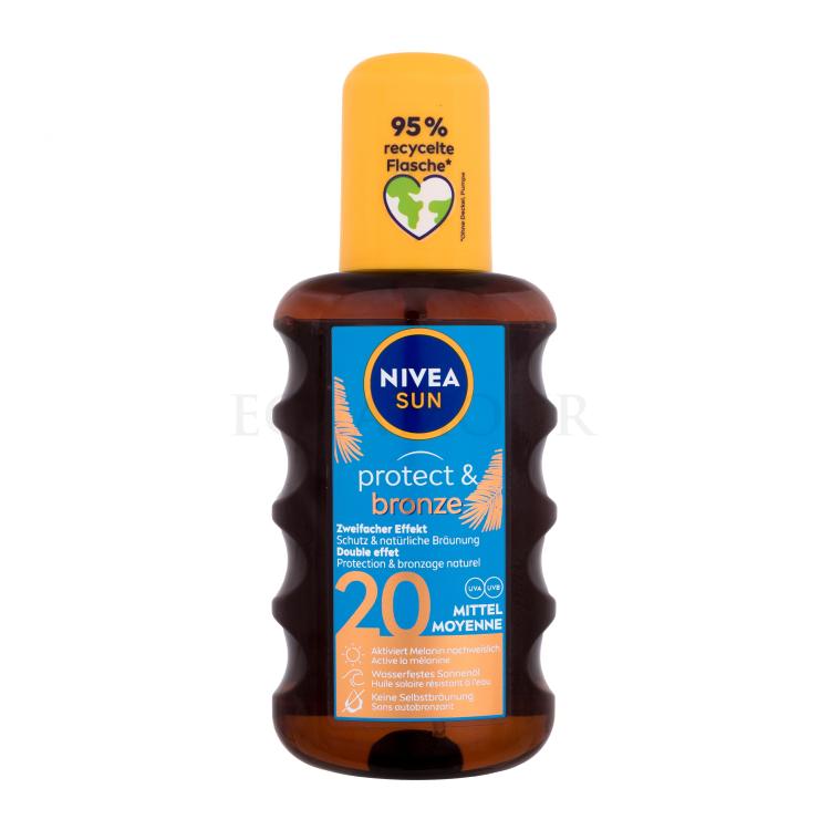 Nivea Sun Protect &amp; Bronze Oil Spray SPF20 Sonnenschutz 200 ml
